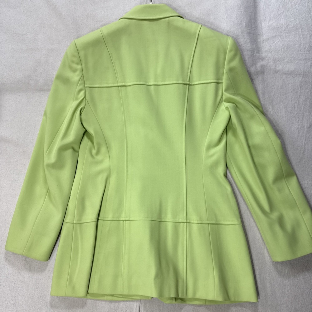 Escada Vintage Green Tweed Skirt Suit Set Confetti Tweed Knit Sz 36 - Picture 14 of 16